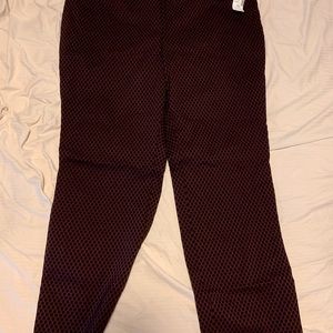 Dress barn black and red checkered pants size 18